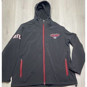 Atlanta Hawks G-III Jacket Mens XL Black NBA Basketball Fleece Lined Outdoor Y2K